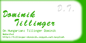 dominik tillinger business card
